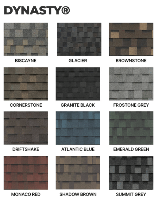 IKO dynasty shingle color options