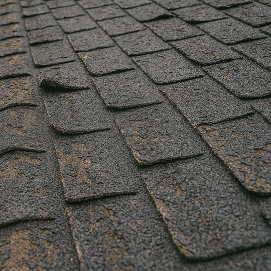 Curling shingles