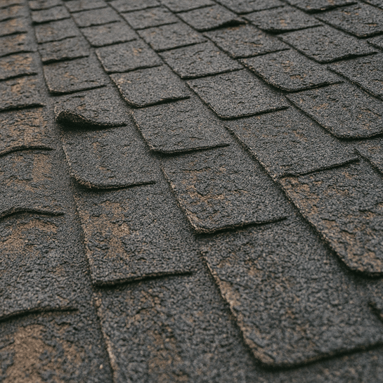 Curling shingles