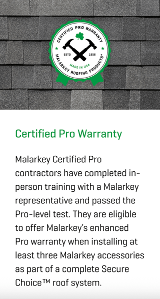 Malarkey Cert Pro