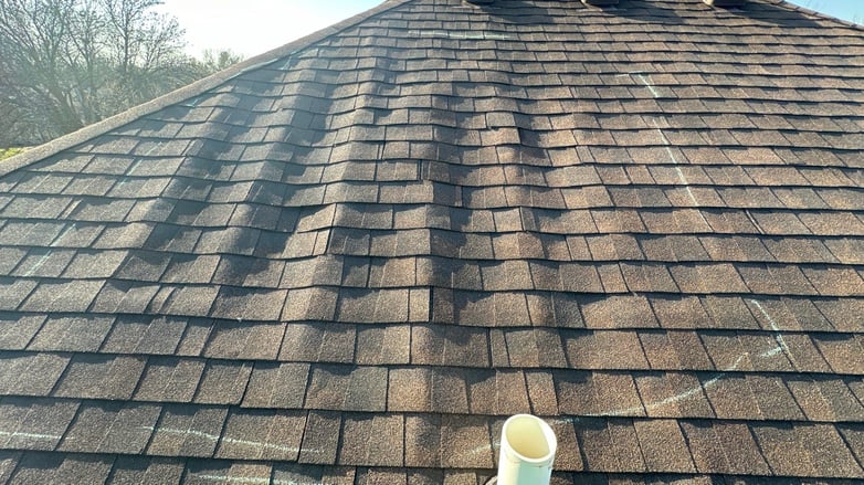 Example of a sagging roof