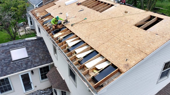 roof deck replacement and insulation baffle installation