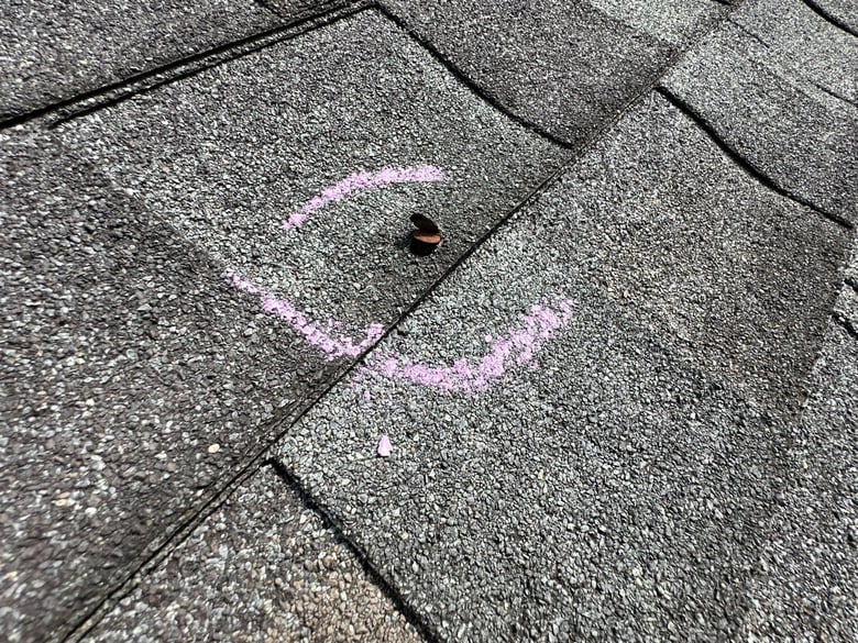 Example of a nail pop